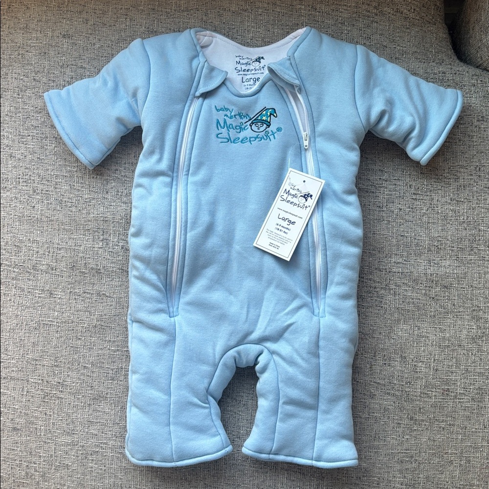 Baby Merlin’s Magic Sleep Suit 6-9 Months Blue Cotton